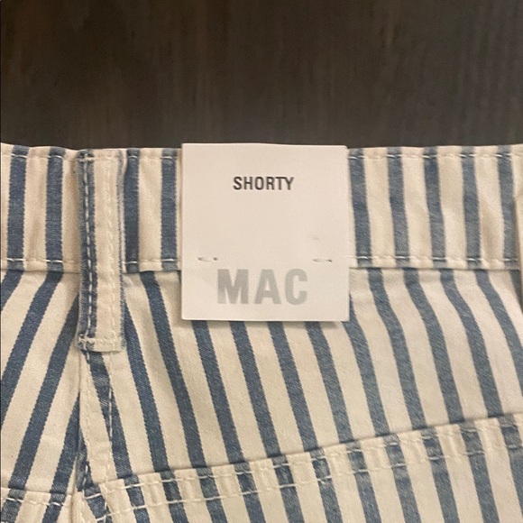Classic Striped Blue and White Jean Shorts - Picture 6 of 9